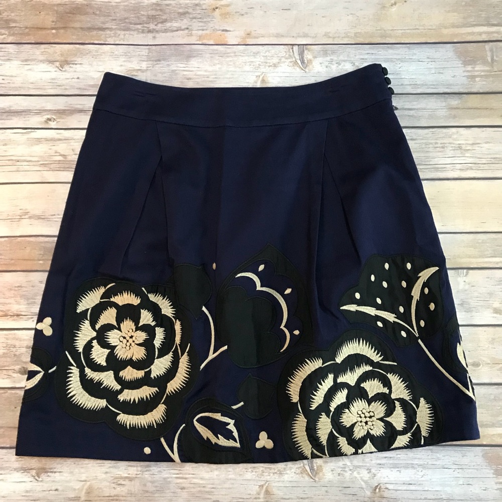 ANTHRO FLOREAT SUFI EMBROIDERED A-LINE SKIRT - Picture 2 of 6